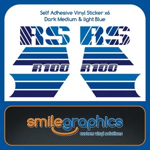 BMW R100RS 1988 Fairing & Tank Stickers Decals 3 Blue Stripe Kit - Picture 1 of 2