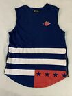 Rocawear Medium Mens Tank Red White Blue Patriotic 1999 Side Zippers Flag Cotton