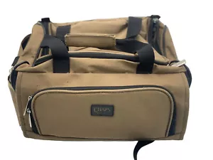 Ralph Lauren Chaps Brown Canvas Duffel Carry On Bag 16 x 12 x 9 - Picture 1 of 6