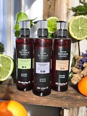 Avon Senses Essence 3x Handseife Set Geschenk Kokos Lavendel Orange Schaum Seife