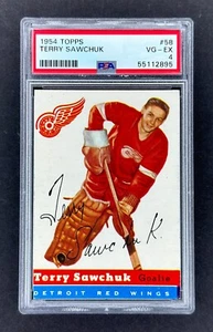 1954 Topps #58 Terry Sawchuk (Detroit Red Wings) PSA 4 VG/EX NEW SLAB! HOF! - Bild 1 von 2