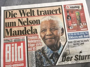 Bildzeitung vom 06.12.2013 * Geschenk zur Geburt * Nelson Mandela  - Picture 1 of 1