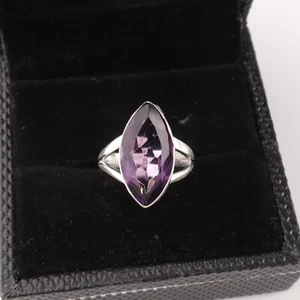 Amethyst Gemstone 925 Sterling Silver Ring Handmade Jewelry Ring For Gift - Picture 1 of 3