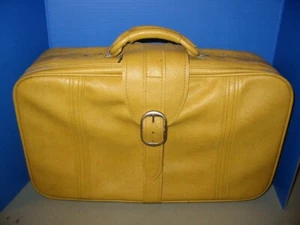 Samsonite Silhouette Mustard Yellow Vintage Weekender Bag Luggage Travel - Picture 1 of 13