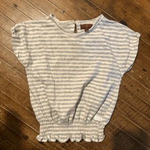 Joe’s Jeans pink and gray striped gathered waist size 5 top - Picture 1 of 3