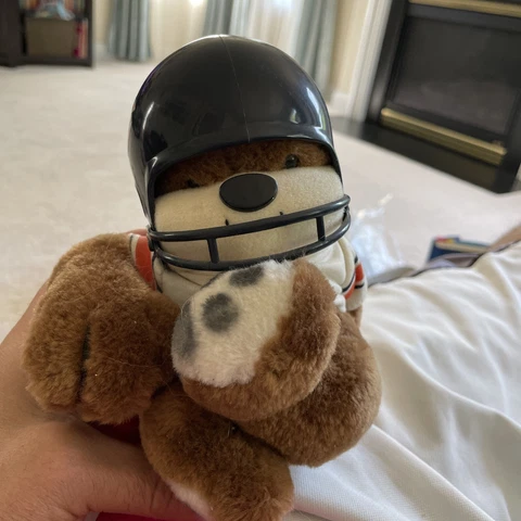 Vintage 1983 Chicago Bears NFL Huddles Mascot Plush Tudor Games Collectible Toy Cover