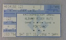AHL 1994 10/15 Portland Pirates at Albany River Rats Hockey Ticket Stub