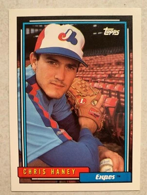 1992 Topps Micro Montreal Expos Baseball Card #626 Chris Haney - Image 1 of 2