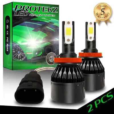 LED Fog Light Protekz Kit H11 6000K Bulbs for 2004-2012 Audi S4 - Image 1 of 4