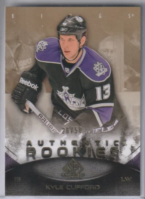 Kyle Clifford 2010-11 SP Game Used Authentic Rookies Gold #/50 - Image 1 of 2