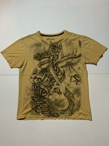 Vintage Y2K Affliction Heroes & Demons Horiyoshi III Cyber Grunge Dragon T-Shirt - Picture 1 of 12