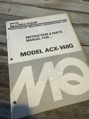 ACX-140G Multiquip Generator parts Service Repair Book Shop Manual Guide Catalog - Image 1 of 4