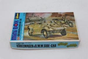 Hasegawa Mini Box No:12 1/72 WW2 German KUBELWAGEN & BMW SIDE-CAR Model Kit - Bild 1 von 7
