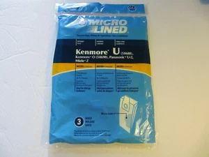 3 Beutel für Kenmore Bodenstaubsauger 50688 50690 Typ U O Microlined Miele Z Allerg - Bild 1 von 4