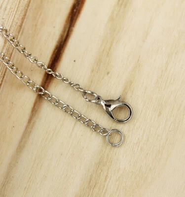 Collar Cadena Bordillo Tono Plata 24" - 2.5mm - 1 Collar - N479 Foto 1 de 3