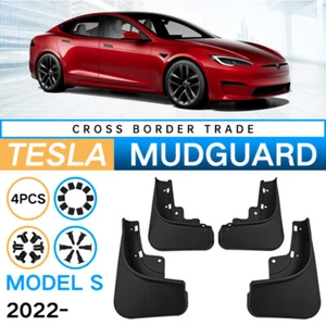 Tesla Model S Mud Flaps Splash Guards No Drilling 2023 2024 Accessories Set of 4 - Foto 1 di 11