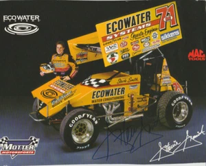 1996 Stevie Smith signed Ecowater World Of Outlaws WOO Sprint Car Hero Card READ - Picture 1 of 2