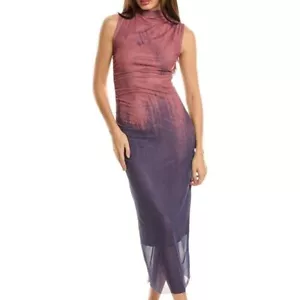 Zara Moonsea Mesh High Neck Midi Dress in Purple Size M Wedding Guest Party - Picture 1 of 9
