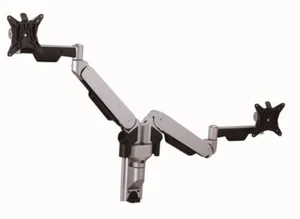 Gasfeder Wandhalterung Dual Monitorarm mit horizontalen Verlängerungsarmprofilen - Bild 1 von 2