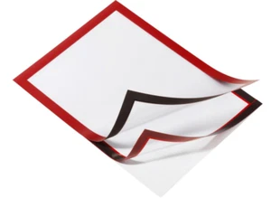 10 x robuste DURAFRAME selbstklebende Beschilderung Schild Display Fotorahmen A4 rot  - Bild 1 von 8