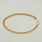 Mens Womens 14K Yellow Gold 3.5MM Cuban Link Chain Bracelet 7" - 9" Inches