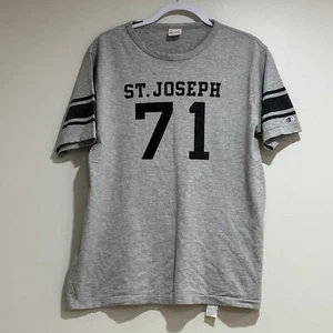 Champion Shirt Mens Large Grey Heritage Tee Shit Short Sleeve Single Stitch - Bild 1 von 5