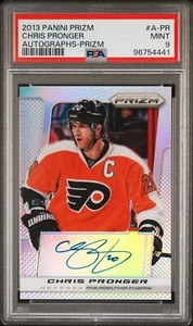 2013-14 Panini Prizm Chris Pronger SILVER PRIZM Auto Flyers HOF /20 Mint PSA 9 - Picture 1 of 2