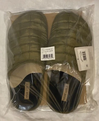 NUEVO CON ETIQUETAS MUK LUKS Para hombres Grant Acolchado Desgaste Zapatilla Oliva Para Hombres 11 Casa Zapatos Cómodos Foto 1 de 3