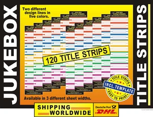 #Cvcusx) ⭐ 120 Jukebox TITLE STRIPS ⭐ blank sheeds for ROCK-OLA, WURLITZER... - - Picture 1 of 9