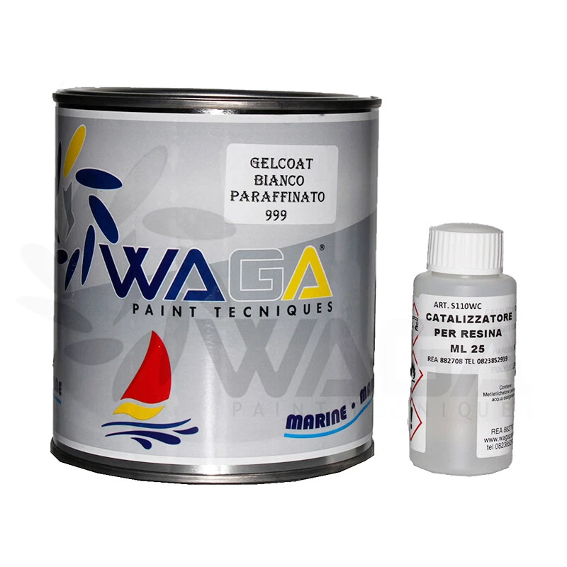 Waga Gelcoat Paraffinato Bianco 750ml + Catalizzatore 25ml - Immagine 1 di 1