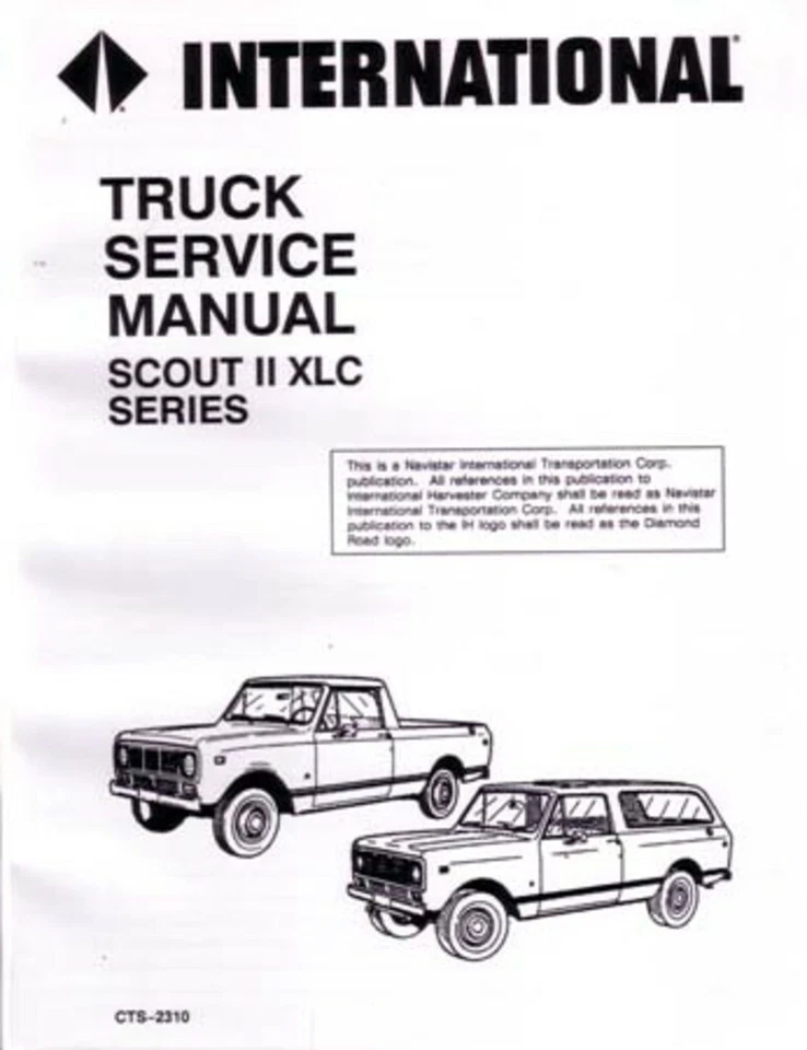 International Truck Scout II 1976 1977 taller servicio reparación manual libro guía OEM Foto 1 de 1
