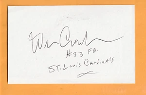 Willis Crenshaw St. Louis Cardinals AUTO Signed 3x5 Card Kansas State Wildcats - Imagen 1 de 2