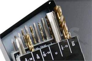 #6-32 - 1/2-13 NC #36 - 27/64 M35 Cobalt Spiral Point Plug Tap Drill P} - Picture 1 of 4