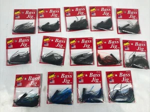 Lot of 14 Arkie Bass Jig 1/4 3/8 oz Black RBJ-14-1 38-3 38-26 Largemouth Fishing - Picture 1 of 6