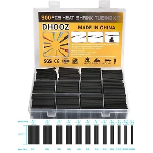 900Pcs 21 Heat Shrink Tubing Kit Dual Wall Adhesive Marine Tube Electrical Wires - Picture 1 of 6