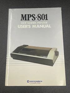 Commodore 64 Computer Dot Matrix Printer MPS-801 Printer User's Manual 1983 - Picture 1 of 8