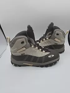 BOTINES VINTAGE SALOMON GORETEX SENDERISMO GRIS BLANCO TALLA 9 EE. UU. - Imagen 1 de 9
