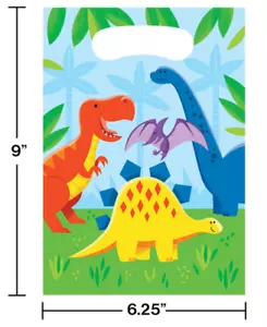 Dinosaur Friends Favor Bags (8) - Dino Birthday Party Supplies - Picture 1 of 1