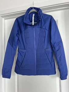 Giacca Lululemon donna blu strutturata con cappuccio attaccato nuova senza etichette taglia 8 - Foto 1 di 10