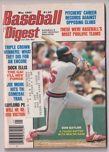 Baseball Digest May 1980 Don Baylor California Angels - Picture 1 of 2