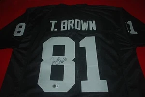 TIM BROWN OAKLANS RAIDERS Signed Jersey Beckett Witnessed 1W522528 - Picture 1 of 4