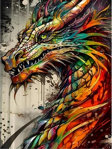 Dragon Diamond Art Kits for Adults - Full Drill Diamond Dots Paintings for Begin - Picture 1 of 7