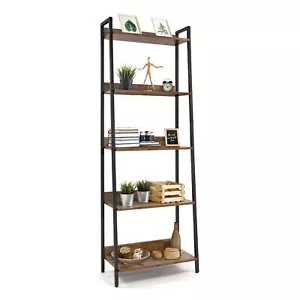 CAPHAUS 5 Tier Ladder Bookshelf, 24 Inch Width Free Standing Shelf, Bookcase ... - Picture 1 of 9