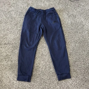 Nike Tech Fleece Sweatpants Youth M Blue Joggers Athletic Drawstring - Picture 1 of 6