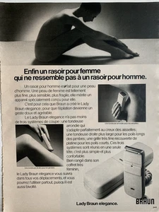 Lady Braun Razor  1979 French Print Ad 9"x12" - Picture 1 of 1