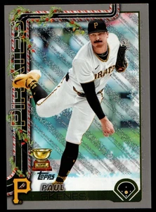 Copa de novato Topps Holiday #H70 Paul Skenes 2025 plata brillo vacaciones B32:58 - Imagen 1 de 2