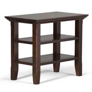 Simpli Home Acadian SOLID WOOD 14 inch Wide Rectangle Transitional Narrow Side T - Picture 1 of 1