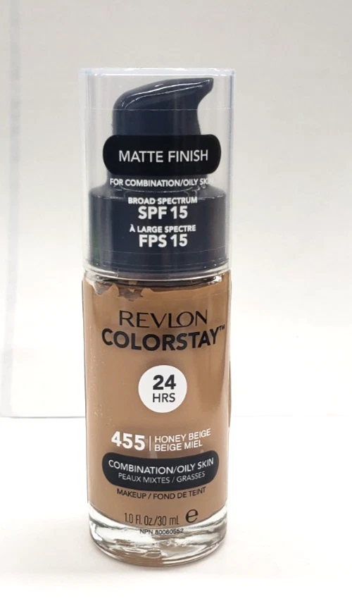 NEW Revlon ColorStay Makeup Foundation Combination/Oily Skin - 455 HONEY BEIGE - Image 1 of 1