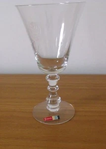 Vintage Fostoria Wine Glass with Etched Rose Design 6 3/4" Tall - Picture 1 of 5