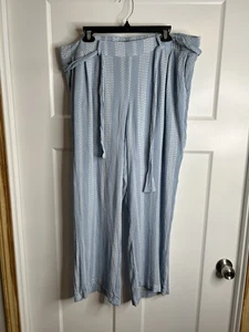 Torrid blau hohe Taille weites Bein hauchdünne Hose Gürtel Pull On, Größe 2X 5028 - Bild 1 von 9
